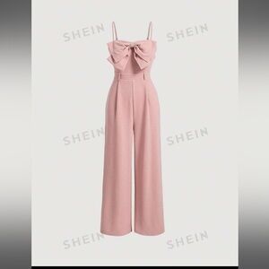 SHEIN MOD Bow Front Fold Pleated Detail Wide Leg Cami
Jumpsuit